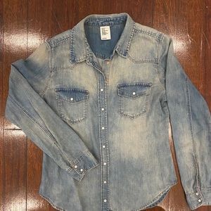 Denim button down